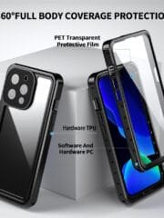 REDPEPPER PRO Series for iPhone 13 Pro IP68 Waterproof Shockproof Clear Phone Case by The Case Factory