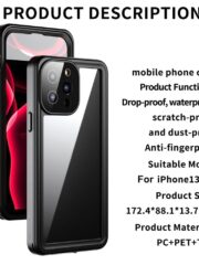 REDPEPPER PRO Series for iPhone 13 Pro Max IP68 Waterproof Shockproof Clear Phone Case by The Case Factory