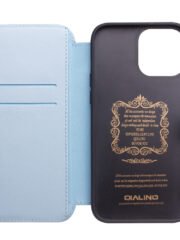 QIALINO for iPhone 13 Case Business Style Genuine Cowhide Leather Wallet Phone Cover by The Case Factory