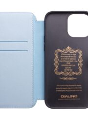 QIALINO for iPhone 13 Pro Business Style Genuine Cowhide Leather Wallet Cover Magnetic Clasp Phone Case by The Case Factory