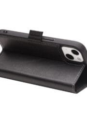 QIALINO for iPhone 13 Mini Case Anti-Fall Magnetic Closure Wallet Genuine Leather Phone Cover by The Case Factory