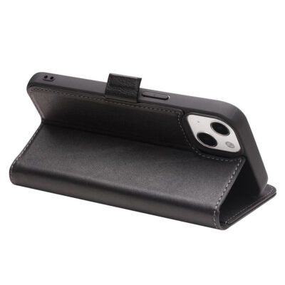 QIALINO For iPhone 13 Classic Cowhide Leather Case Wallet Stand Phone Cover by The Case Factory
