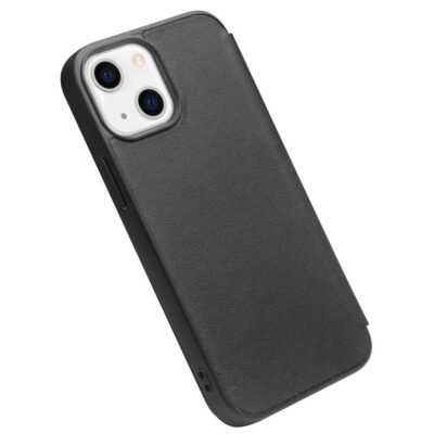QIALINO for iPhone 13 Mini Case Ultra Thin Premium Genuine Leather Flip Cover by The Case Factory