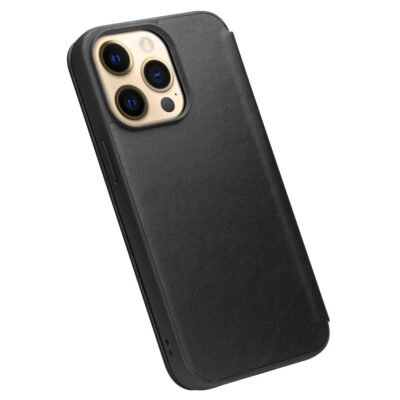 QIALINO for iPhone 13 Pro Case Ultra Thin Premium Genuine Leather Flip Cover by The Case Factory