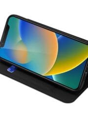 DUX DUCIS Skin Pro Series for iPhone 14 Folio Flip Leather Case with Card Holder Foldable Stand Phone Cover by The Case Factory