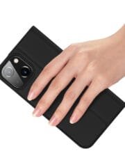 DUX DUCIS Skin Pro Series for iPhone 14 Folio Flip Leather Case with Card Holder Foldable Stand Phone Cover by The Case Factory