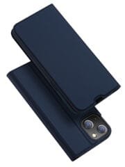 DUX DUCIS Skin Pro Series for iPhone 14 Folio Flip Leather Case with Card Holder Foldable Stand Phone Cover Blue iPhone 14 by The Case Factory