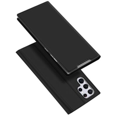 DUX DUCIS Skin Pro Series for Samsung Galaxy S22 Ultra Case Leather Card Holder Flip Stand Phone Cover with Card Slots Black Samsung Galaxy S22 Ultra by The Case Factory