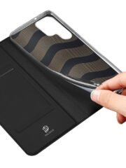 DUX DUCIS Skin Pro Series for Samsung Galaxy S22 Ultra Case Leather Card Holder Flip Stand Phone Cover with Card Slots by The Case Factory