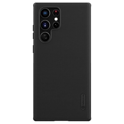 NILLKIN Frosted Shield for Samsung Galaxy S22 Ultra PC Back Soft TPU Edge Anti-fall Protective Case Cover Black Samsung Galaxy S22 Ultra by The Case Factory