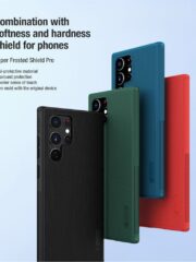 NILLKIN Frosted Shield for Samsung Galaxy S22 Ultra PC Back Soft TPU Edge Anti-fall Protective Case Cover by The Case Factory