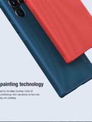 NILLKIN Frosted Shield for Samsung Galaxy S22 Ultra PC Back Soft TPU Edge Anti-fall Protective Case Cover by The Case Factory