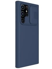 NILLKIN for Samsung Galaxy S22 Ultra Anti-scratch Anti-drop Soft Liquid Silicone Hard PC Cell Phone Case with Slide Camera Lens Cover by The Case Factory