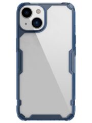 NILLKIN Nature Pro Series Clear Case for iPhone 14 / iPhone 13 Anti-drop Protection Phone Cover Blue by The Case Factory