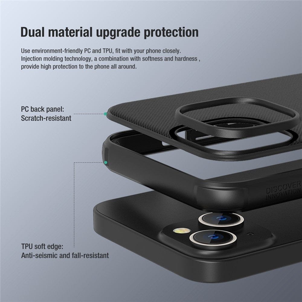 NILLKIN Super Frosted Shield Pro for iPhone 14 / iPhone 13 Shockproof Phone Case Matte Surface Anti-drop Phone Cover by The Case Factory