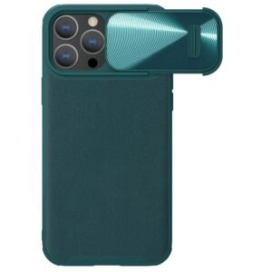 NILLKIN For iPhone 13 Pro Max PU Leather Coated Case Slide Camera Cover Anti-drop Phone Protector Green iPhone 13 Pro Max by The Case Factory