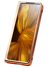QIALINO For Samsung Galaxy Z Fold3 Case Crocodile Texture Genuine Leather Kickstand Electroplating Cover with Tempered Glass by The Case Factory