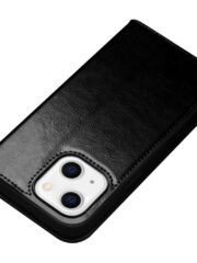 QIALINO For iPhone 14 Plus Case Genuine Leather Flip Stand Wallet Drop-proof Phone Cover by The Case Factory