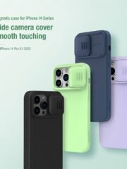 NILLKIN For iPhone 14 Pro Max Magnetic Absorption Phone Cover Silicone Slide Camera Protection Case | Compatible with MagSafe by The Case Factory