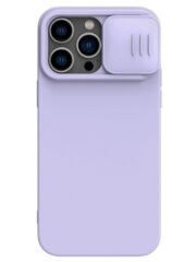 NILLKIN For iPhone 14 Pro Max Magnetic Absorption Phone Cover Silicone Slide Camera Protection Case | Compatible with MagSafe Purple iPhone 14 Pro Max by The Case Factory