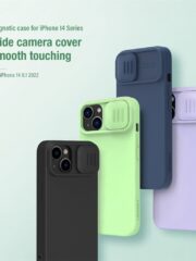NILLKIN For iPhone 14 / iPhone 13 Magnetic Silicone Case Slide Camera Protection Phone Cover | Compatible with MagSafe by The Case Factory