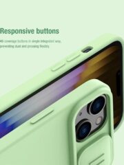 NILLKIN Magnetic Case for iPhone 14 Plus Slide Camera Protection Silicone Phone Cover | Compatible with MagSafe by The Case Factory