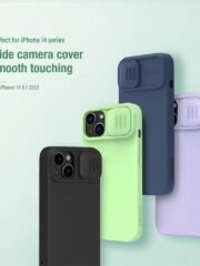 NILLKIN Silicone Case for iPhone 14 Plus Slide Camera Protection Drop-proof Phone Cover by The Case Factory