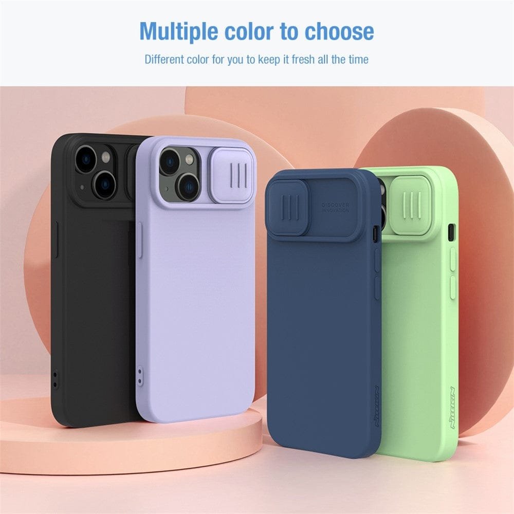 NILLKIN Silicone Case for iPhone 14 Plus Slide Camera Protection Drop-proof Phone Cover by The Case Factory