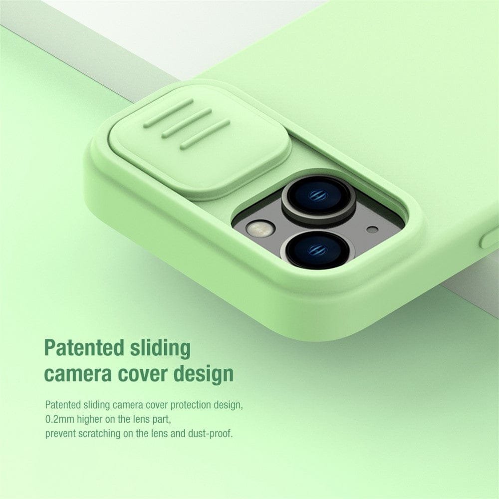 NILLKIN Silicone Case for iPhone 14 Plus Slide Camera Protection Drop-proof Phone Cover by The Case Factory