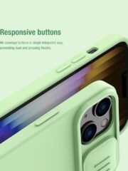 NILLKIN Silicone Case for iPhone 14 Plus Slide Camera Protection Drop-proof Phone Cover by The Case Factory