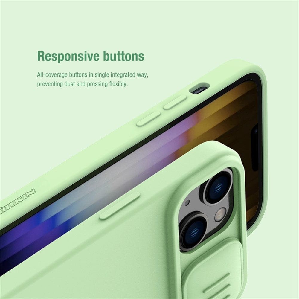 NILLKIN Silicone Case for iPhone 14 Plus Slide Camera Protection Drop-proof Phone Cover by The Case Factory