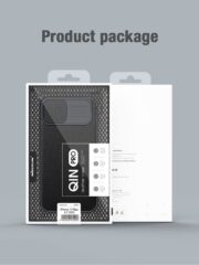 NILLKIN Qin Pro Series for iPhone 14 Plus Case Cloth Texture Sliding Lens Protection PU Leather Phone Holder with Card Holder by The Case Factory