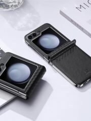 DUX DUCIS Bril Series For Samsung Galaxy Z Flip7 FE / Z Flip6 Magnetic Case Leather Phone Cover with Stand by The Case Factory