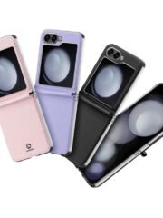 DUX DUCIS Bril Series For Samsung Galaxy Z Flip7 FE / Z Flip6 Magnetic Case Leather Phone Cover with Stand by The Case Factory