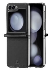 DUX DUCIS Bril Series For Samsung Galaxy Z Flip7 FE / Z Flip6 Magnetic Case Leather Phone Cover with Stand by The Case Factory