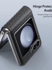 DUX DUCIS Bril Series For Samsung Galaxy Z Flip7 FE / Z Flip6 Magnetic Case Leather Phone Cover with Stand by The Case Factory