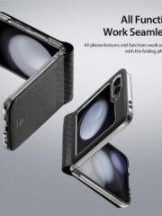 DUX DUCIS Bril Series For Samsung Galaxy Z Flip7 FE / Z Flip6 Magnetic Case Leather Phone Cover with Stand by The Case Factory