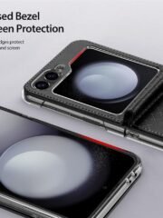 DUX DUCIS Bril Series For Samsung Galaxy Z Flip7 FE / Z Flip6 Magnetic Case Leather Phone Cover with Stand by The Case Factory