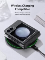 DUX DUCIS Bril Series For Samsung Galaxy Z Flip7 FE / Z Flip6 Magnetic Case Leather Phone Cover with Stand by The Case Factory