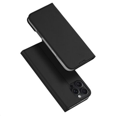 DUX DUCIS Skin Pro Series For iPhone 16 Pro Case Card Holder Leather Flip Phone Cover Black iPhone 16 Pro by The Case Factory
