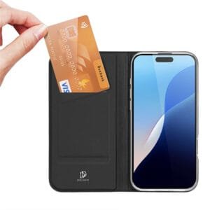 DUX DUCIS Skin Pro Series For iPhone 16 Pro Case Card Holder Leather Flip Phone Cover by The Case Factory