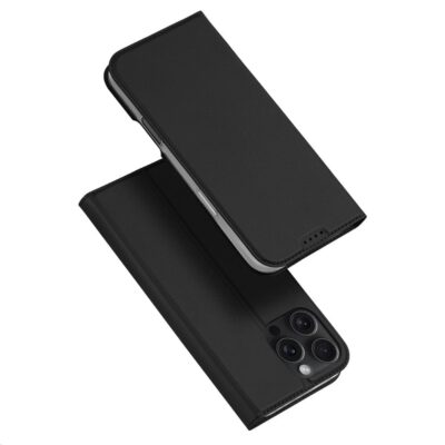DUX DUCIS Skin Pro Series For iPhone 16 Pro Max Case Card Holder Folio Flip Phone Leather Cover Black iPhone 16 Pro Max by The Case Factory