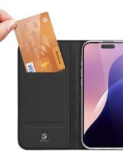 DUX DUCIS Skin Pro Series For iPhone 16 Pro Max Case Card Holder Folio Flip Phone Leather Cover by The Case Factory