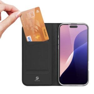 DUX DUCIS Skin Pro Series For iPhone 16 Pro Max Case Card Holder Folio Flip Phone Leather Cover by The Case Factory