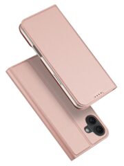 DUX DUCIS Skin Pro Series For iPhone 16 Plus Case Card Slot Stand Leather Phone Cover Pink iPhone 16 Plus by The Case Factory