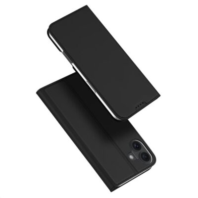 DUX DUCIS Skin Pro Series For iPhone 16 Case Leather Flip Phone Cover with Card Slots Black iPhone 16 by The Case Factory
