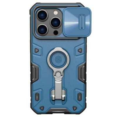 NILLKIN CamShield Armor Pro Phone Case for iPhone 14 Pro Anti-drop Phone Cover Kickstand | Compatible with MagSafe Blue iPhone 14 Pro by The Case Factory