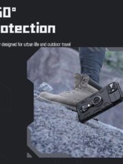 NILLKIN CamShield Armor Pro for iPhone 14 / iPhone 13 Case Slide Lens Protection Tire Texture Kickstand Phone Cover by The Case Factory
