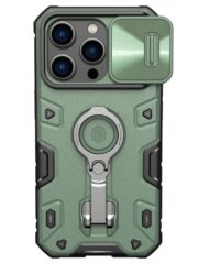NILLKIN CamShield Armor Pro for iPhone 14 Pro Kickstand Phone Cover Slide Lens Protection Drop-proof Case Green iPhone 14 Pro by The Case Factory