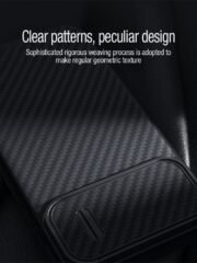 NILLKIN Carbon Fiber Case for iPhone 14 / iPhone 13 Shockproof Phone Cover with Slide Camera Protection by The Case Factory